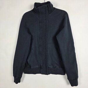 Lululemon Elbow Patches Activewear Womens Long Sleeve Black Full Zip Jacket